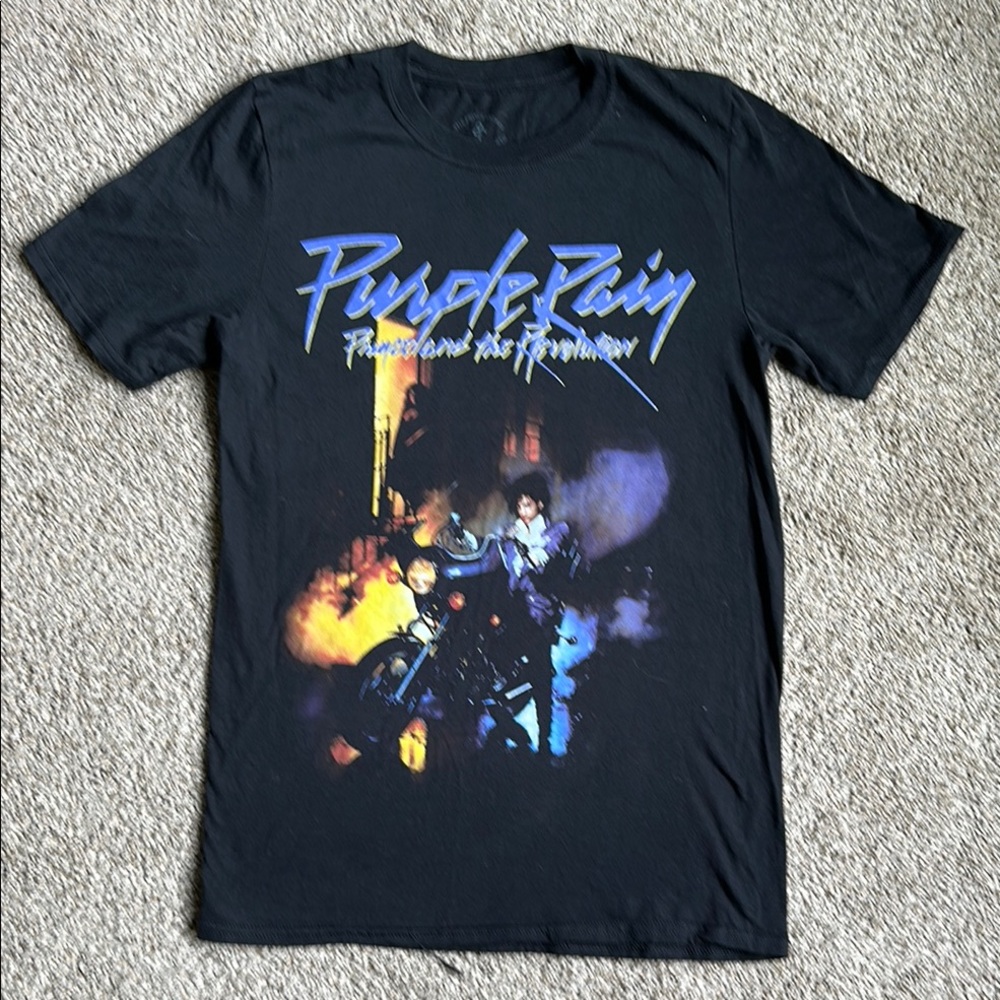 Prince‎ Purple Rain T Shirt Official Licensed Mens Womens Black Size S